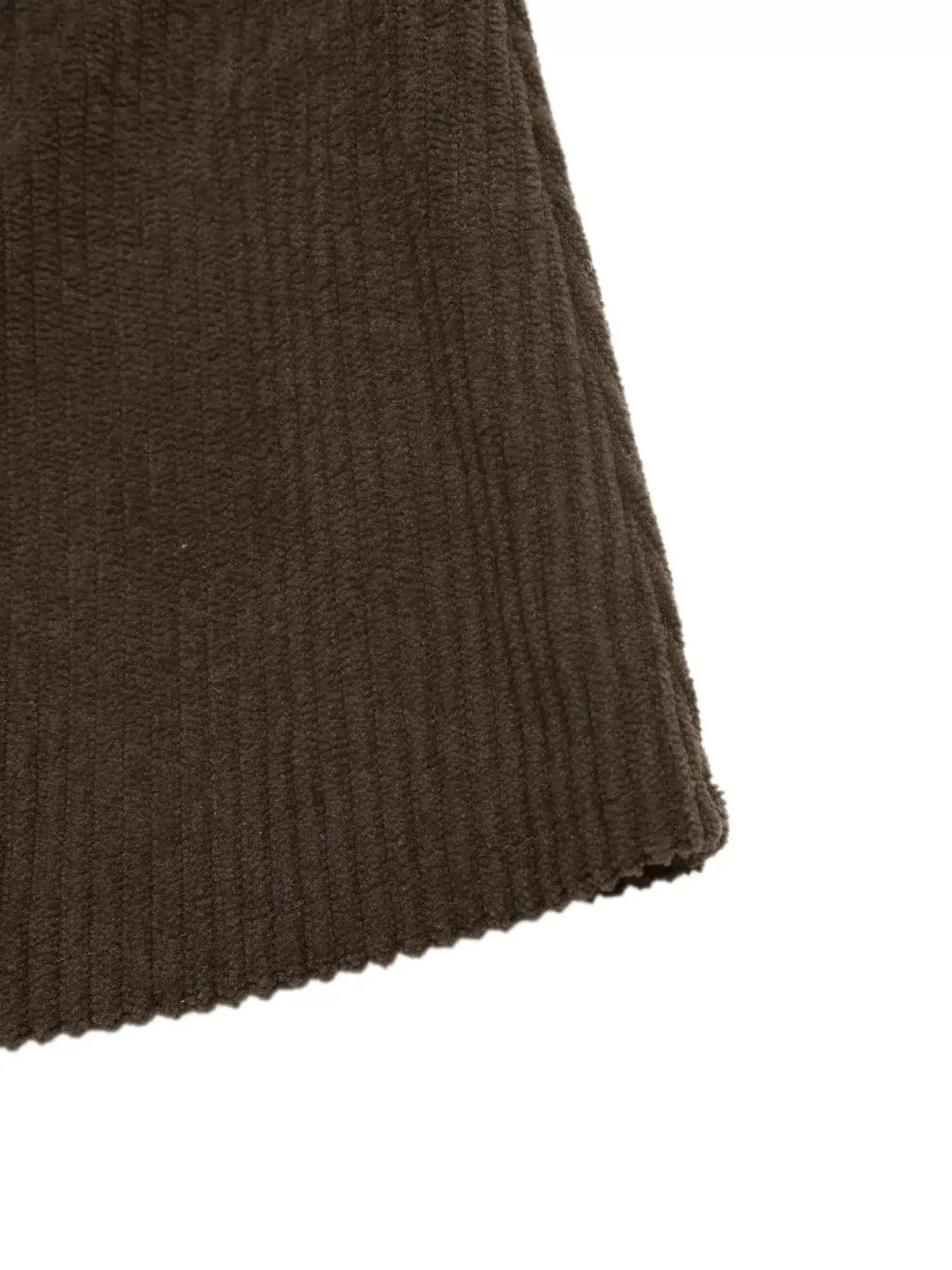 Contrast Sherpa Collar Corduroy Zip Up Jacket - Trendsi - Flyclothing LLC