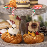 2-Piece Fuzzy Puppy Hanging Widget - Trendsi