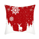 Merry Christmas Cushion Cover 45cm Elk Santa Claus Short Plush Sofa Pillow Cover Home Decor Pillowcase Christmas Decoration - My Store - Flyclothing LLC