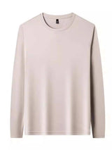 Men's Plus Size Round Neck Long Sleeve T-Shirt - Trendsi - Flyclothing LLC