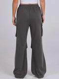 Elastic Waist Wide Leg Pants with Pockets - Trendsi - Flyclothing LLC