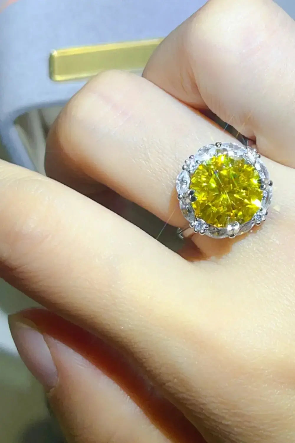 5 Carat Moissanite 925 Sterling Silver Ring - Trendsi - Flyclothing LLC