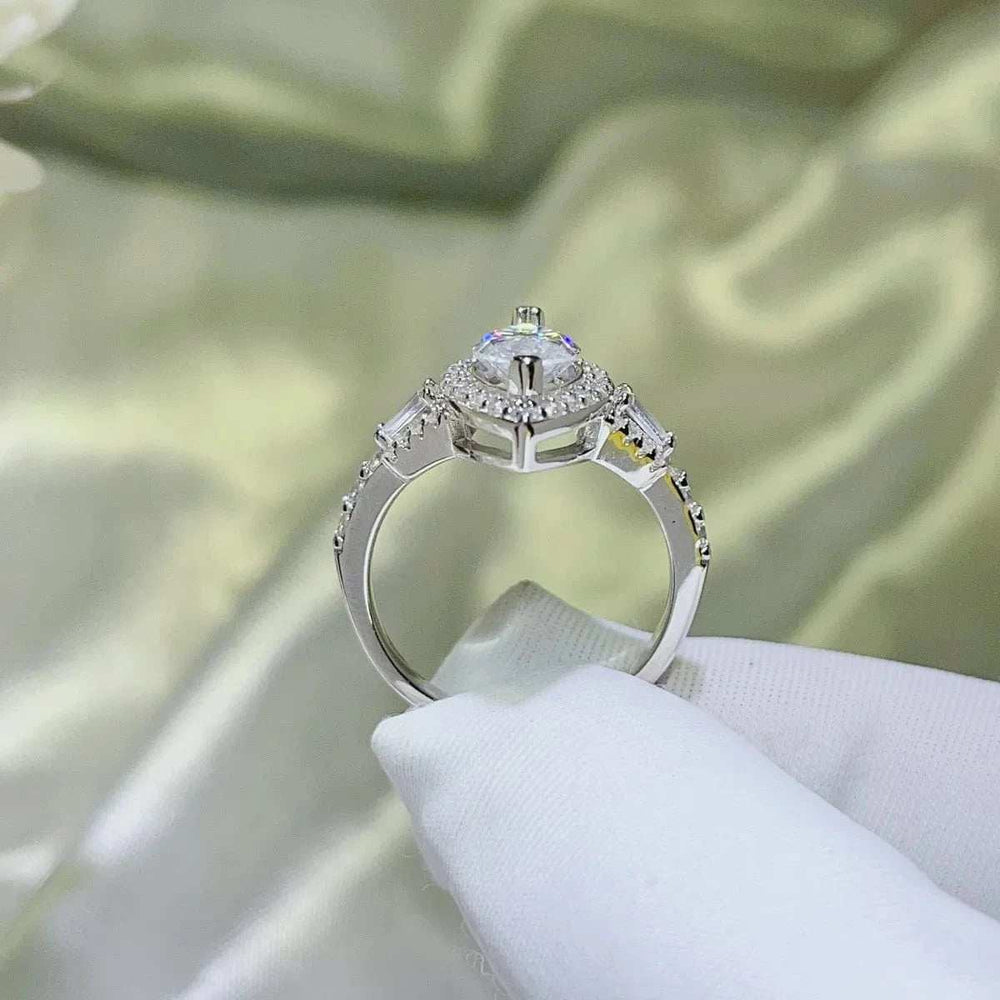 2 Carat Moissanite 925 Sterling Silver Ring - Trendsi - Flyclothing LLC