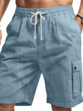 Men's Full Size Drawstring Shorts with Pockets Plus Size - Trendsi