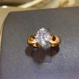 2 Carat Moissanite 925 Sterling Silver Ring - Trendsi