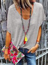 Full Size Scoop Neck Short Sleeve T-Shirt - Trendsi - Flyclothing LLC