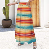 Baha Ranch Colores De Mexico Southwest Serape Tiered Prairie Maxi Skirt - Baha Ranch Western Wear - Flyclothing LLC