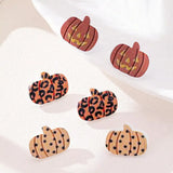 3 Piece Halloween Pumpkin Stud Earrings - Trendsi - Flyclothing LLC