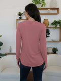 FAM-FAM Round Neck Long Sleeve T-Shirt - Trendsi - Flyclothing LLC
