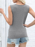 Cutout Twisted Round Neck Tank - Trendsi