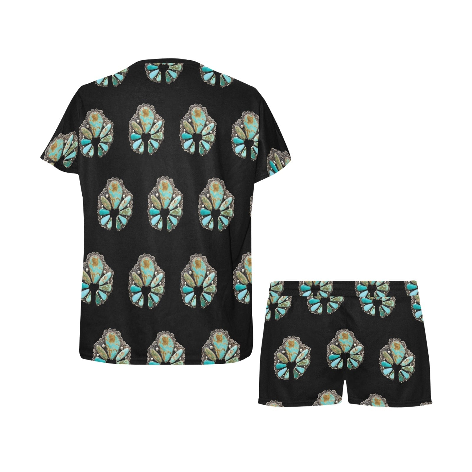 Baha Ranch Turquoise Naja Women's Pajama Short Set