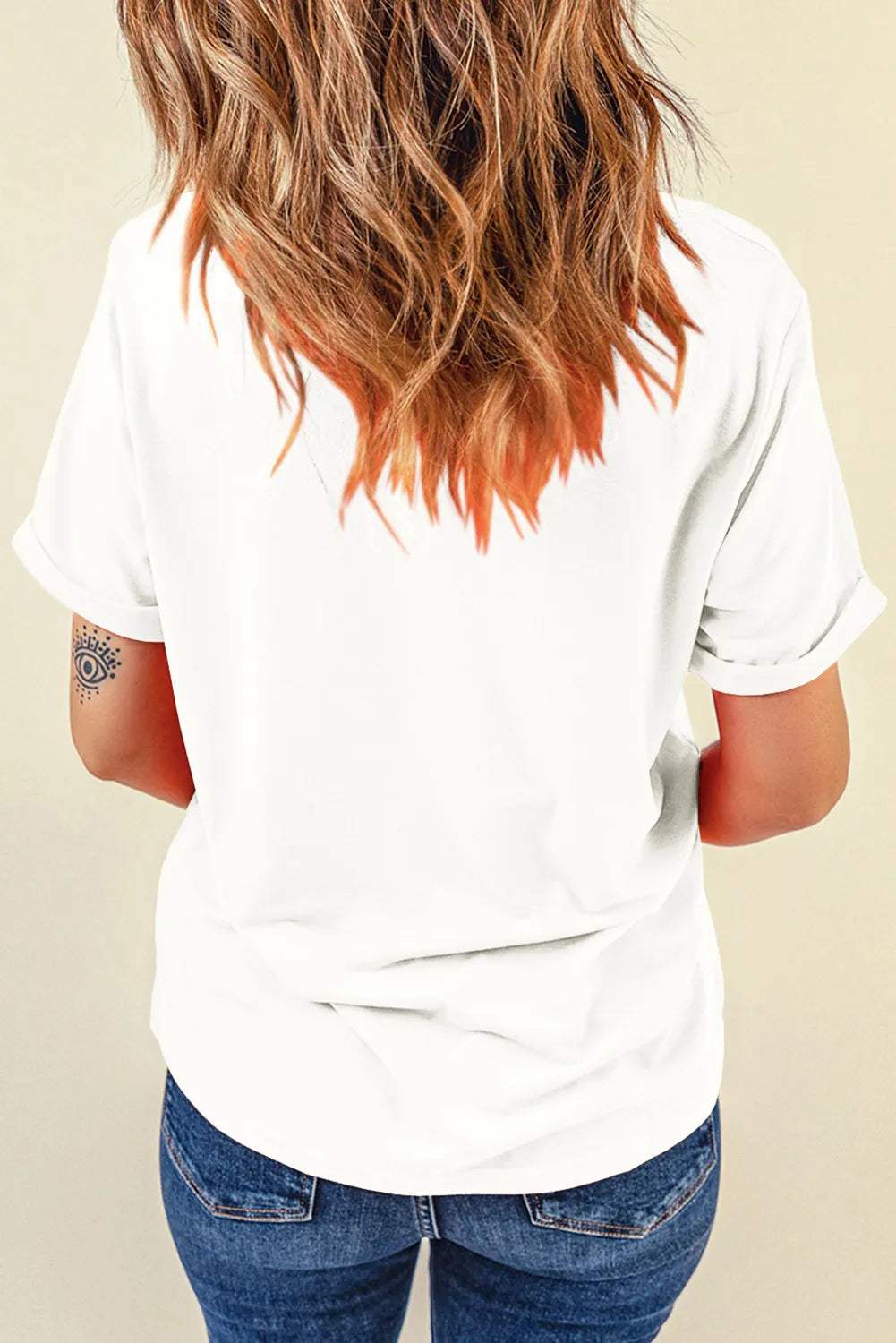 Letter Graphic Round Neck Short Sleeve T-Shirt - Trendsi - Flyclothing LLC