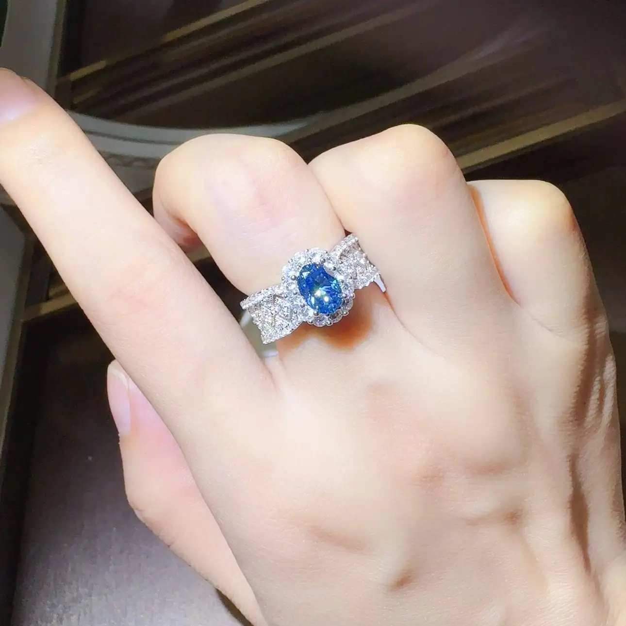 1 Carat Moissanite Zircon 925 Sterling Silver Ring - Trendsi - Flyclothing LLC