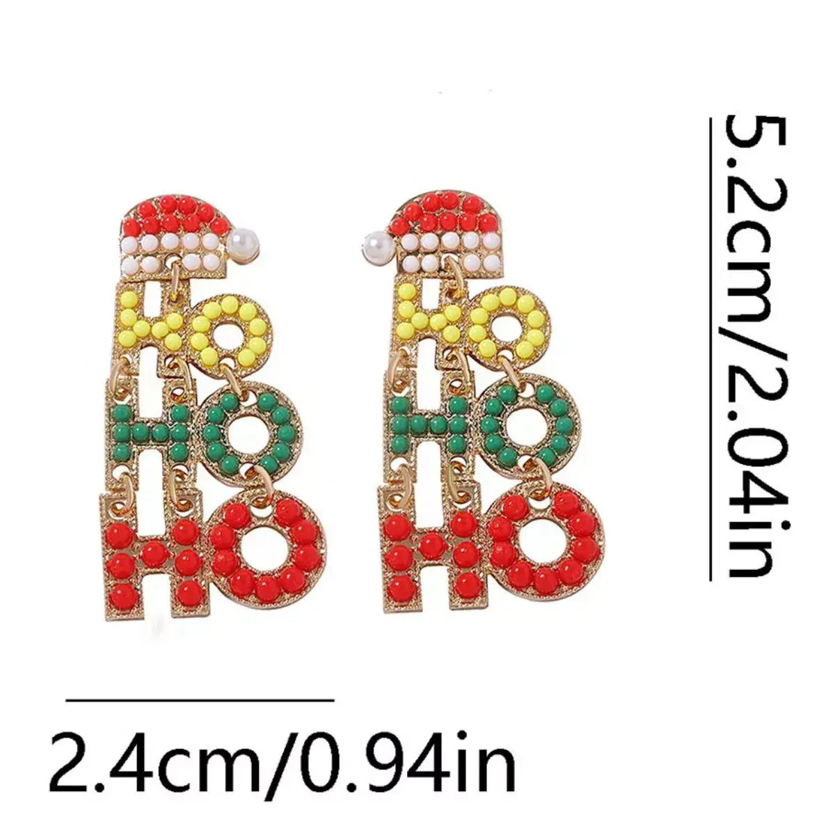 HO HO HO Christmas Drop Earrings - Trendsi - Flyclothing LLC