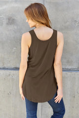 Basic Bae Full Size Round Neck Curved Hem Tank - ShopBasicbae - Flyclothing LLC