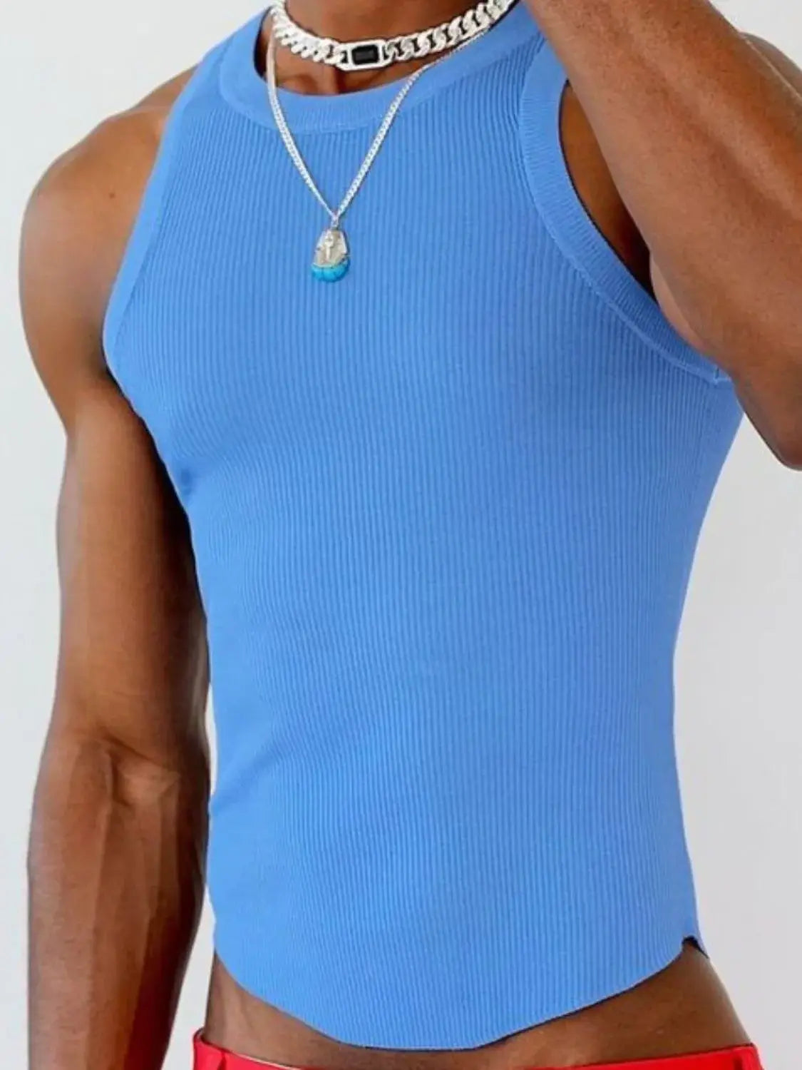 Men's Full Size Round Neck Tank Plus Size - Trendsi - Flyclothing LLC