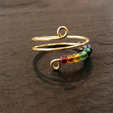 925 Sterling Silver Bead Wrap Ring - Trendsi