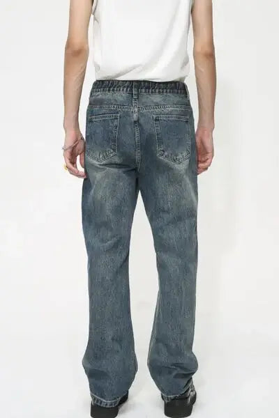 Mid Rise Jeans with Pockets - Trendsi - Flyclothing LLC