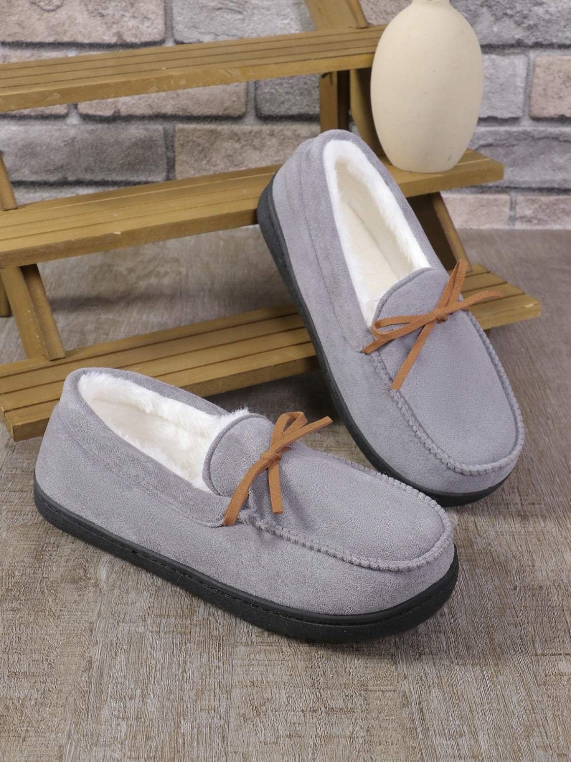 Bow Round Toe Flat Slip-Ons - Trendsi - Flyclothing LLC