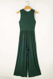 Round Neck Sleeveless Jumpsuit - Trendsi - Flyclothing LLC