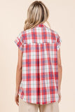 Mittoshop Mineral Wash Plaid Button Down Shirt - Trendsi