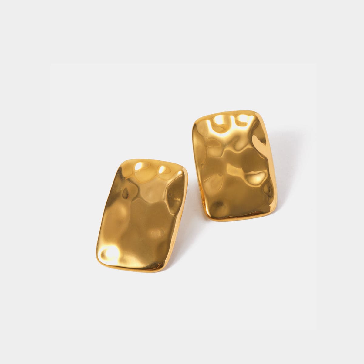 18K Gold-Plated Square Earrings - Trendsi
