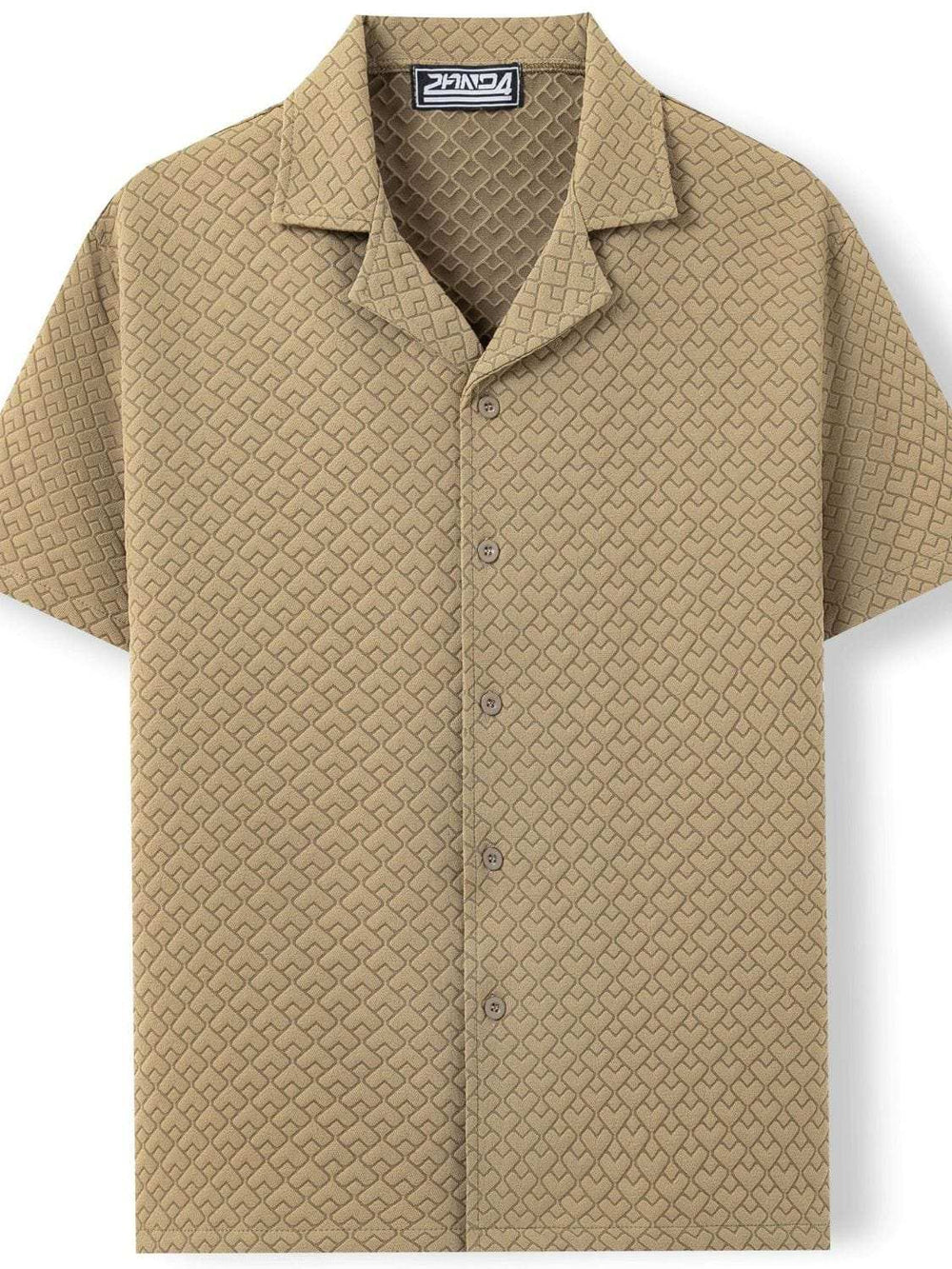 Men's Plus Size Button Down Short Sleeve Shirt - Trendsi - Flyclothing LLC