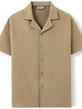 Men's Plus Size Button Down Short Sleeve Shirt - Trendsi