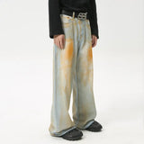 Waste Soil Wide Leg Jeans - Trendsi - Flyclothing LLC