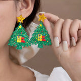Acrylic Christmas Tree Earrings - Trendsi - Flyclothing LLC