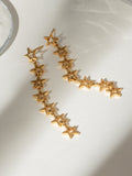 Stainless Steel Cutout Star Earrings - Trendsi