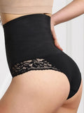 Lace Detail High Waist Shaping Panty - Trendsi