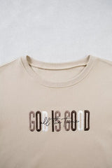 God Is Good Letter Graphic Crew Neck Sweatshirt - Trendsi - Flyclothing LLC