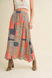 Aemi + Co Printed Maxi Skirt - Trendsi - Flyclothing LLC