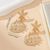 New Stylish Exquisite Starfish Shell Drop Earrings Vintage Elegant Premium Women Earrings, Versatile Sophisticated Jewelry - My Store - Flyclothing LLC