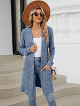 Open Front Long Sleeve Cardigan - Trendsi - Flyclothing LLC