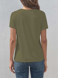 SMILE Round Neck Short Sleeve T-Shirt - Trendsi - Flyclothing LLC