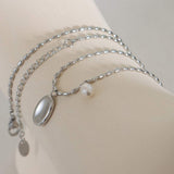 Titanium Steel Freshwater Pearl Pendant Necklace - Trendsi - Flyclothing LLC