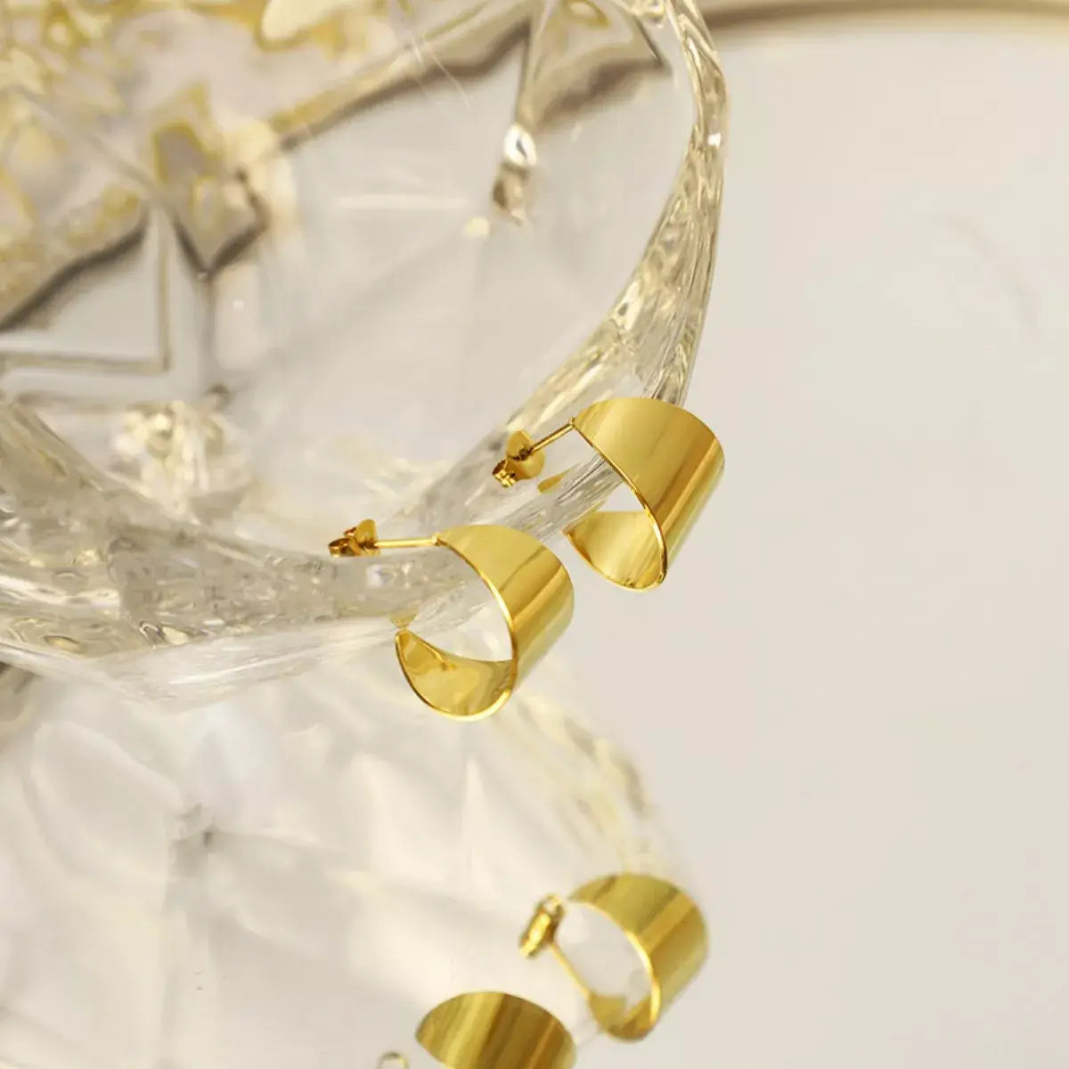 18K Gold-Plated Stud Earrings - Trendsi - Flyclothing LLC