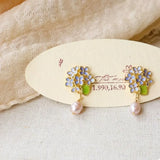 Flower Pearl Drop Earrings - Trendsi - Flyclothing LLC