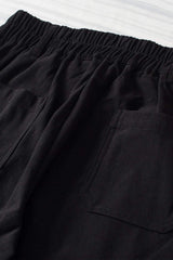 Half Elastic Waist Straight Pants - Trendsi - Flyclothing LLC