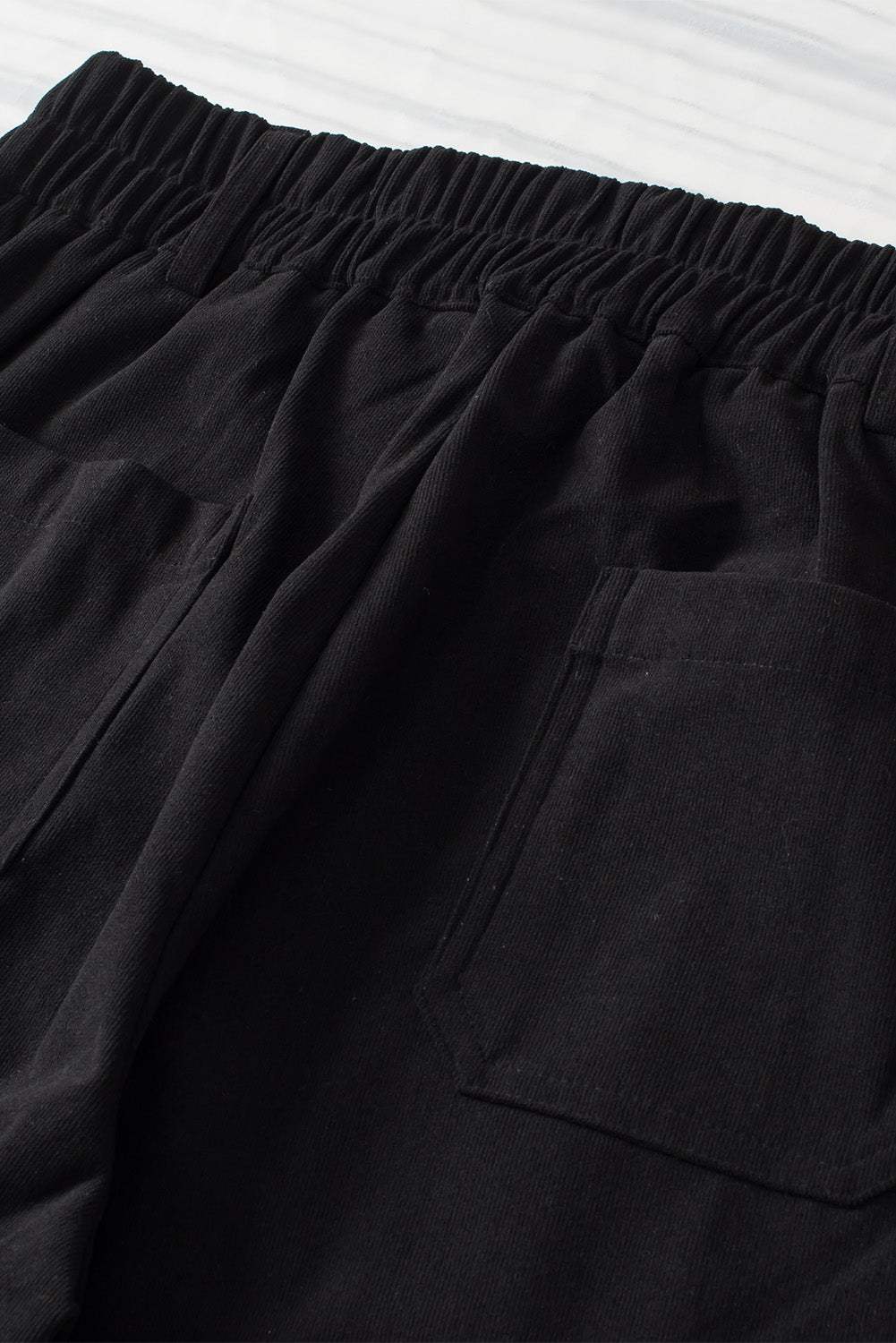 Half Elastic Waist Straight Pants - Trendsi - Flyclothing LLC