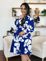 Double Take Full Size Floral Ruffle Hem Smocked Dress with Pockets - Trendsi - Flyclothing LLC