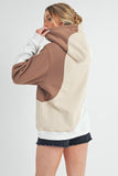 Aemi + Co Color Block Hoodie with Kangaroo Pocket - Trendsi