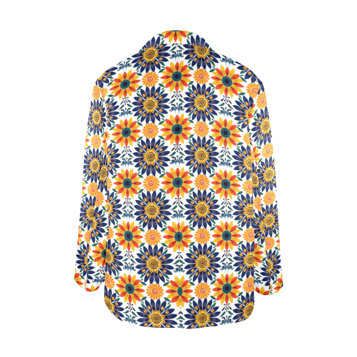 Baha Ranch Colores de Mexico Blue Yellow Mexican Floral Blazer - Baha Ranch Western Wear - Flyclothing LLC