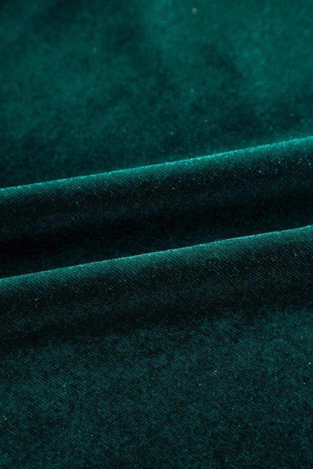 Sequin Notched Long Sleeve Blouse - Trendsi - Flyclothing LLC