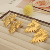 Titanium Steel Gold-Plated Earrings - Trendsi - Flyclothing LLC