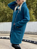 Full Size Asymmetrical Zip-Up Hooded Fleece Outerwear Plus Size - Trendsi - Flyclothing LLC