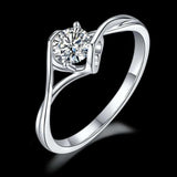 Moissanite 925 Sterling Silver Ring - Trendsi - Flyclothing LLC