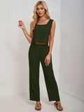 Square Neck Tank and Wide Leg Pants Set - Trendsi - Flyclothing LLC